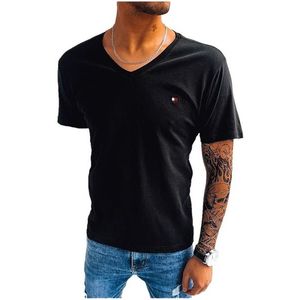 černé jednobarevné pánské triko obraz