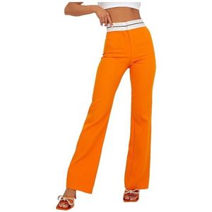 Oranžové látkové kalhoty se širokými nohavicemi obraz