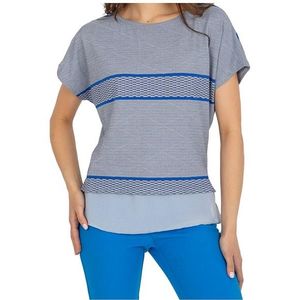 šedo-modré tričko s krátkým rukávem obraz