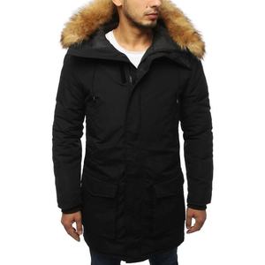Zimná bunda v černé barvě s kapucí obraz