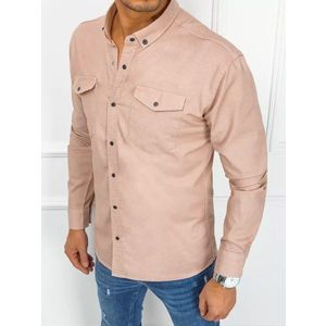 Džínová košile ve světle růžové barvě obraz