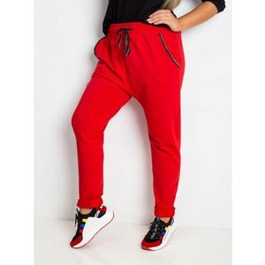 Dámské kalhoty plus size SAVAGE červené obraz