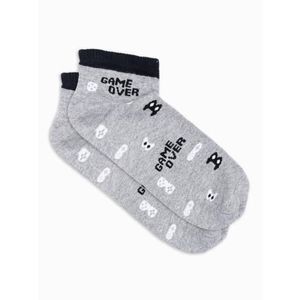 Pánské ponožky U177 - šedé/černé obraz
