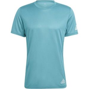 adidas RUN IT TEE Pánské běžecké tričko, tyrkysová, velikost obraz