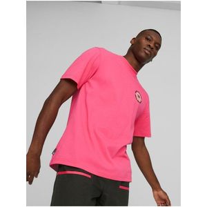 Růžové pánské volné tričko Puma obraz