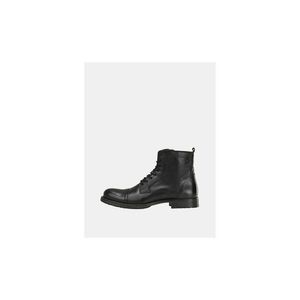 Černé pánské kožené kotníkové boty Jack & Jones Russel obraz