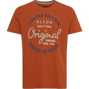 BLEND REGULAR FIT Pánské tričko, oranžová, velikost obraz