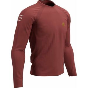 Compressport TRAINING TSHIRT LS Pánské tréninkové triko s dlouhým rukávem, červená, velikost obraz