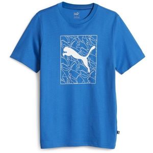 Puma GRAPHICS CAT TEE Pánské triko, modrá, velikost obraz