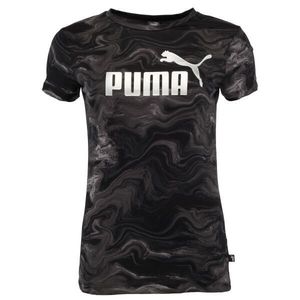 Puma ESSENTIALS + MARBLEIZED TEE Dámské tričko, černá, veľkosť M obraz