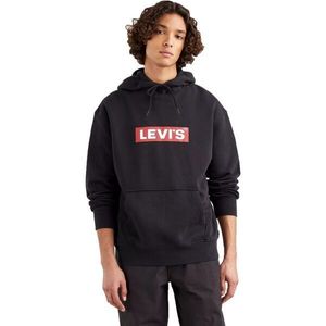 Levi's® T3 RELAXD GRAPHIC HOODIE Pánská mikina, černá, velikost obraz