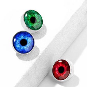 Náhradní díl do implantátu z chirurgické oceli, barevné oko, stříbrná barva, 1, 6 mm - Barva: Zelená obraz