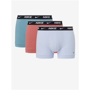 Sada tří pánských boxerek v bílé, světle modré a růžové barvě Nike obraz