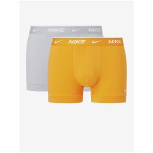 Sada dvou pánských boxerek v oranžové a světle šedé barvě Nike obraz