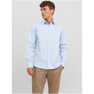 Světle modrá pánská košile Jack & Jones Label obraz