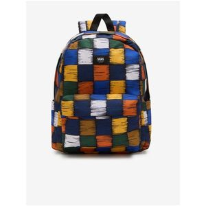 Žluto-modrý kostkovaný batoh VANS Old Skool H2O Backpack obraz