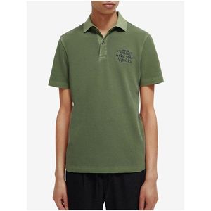 Zelené pánské polo tričko Scotch & Soda Garment Dye obraz