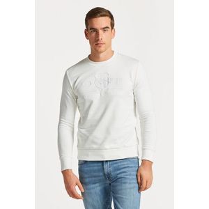 MIKINA GANT REG TONAL SHIELD C-NECK SWEAT bílá XS obraz