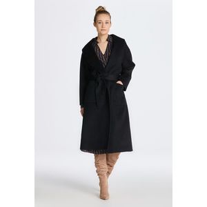 KABÁT GANT HANDSTITCHED BELTED COAT EBONY BLACK obraz