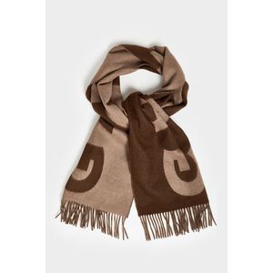 ŠÁLA GANT GRAPHIC JACQUARD WOVEN SCARF DESERT BROWN obraz