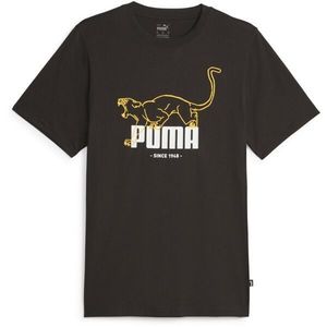 Puma GRAPHICS ANIMAL TEE Pánské triko, černá, velikost obraz