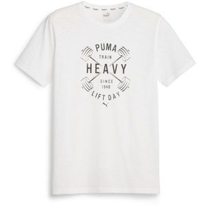 Puma GRAPHIC TEE Pánské triko, bílá, velikost obraz