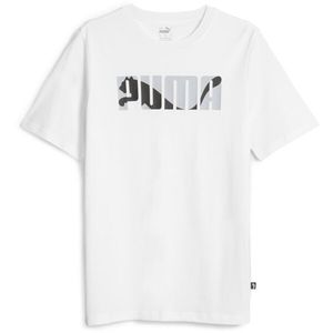 Puma GAPHICS WORDING TEE Pánské triko, bílá, velikost obraz