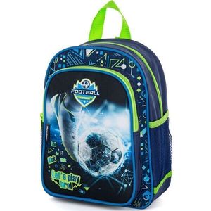 Oxybag KID BACKPACK FOOTBALL Předškolní batoh, modrá, velikost obraz