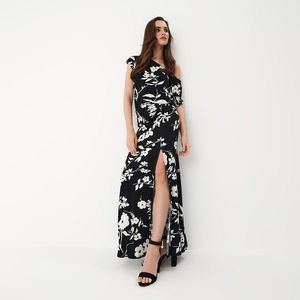 Mohito - Květované maxi šaty - Černý obraz