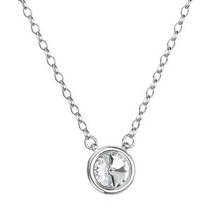 Evolution Group Stříbrný náhrdelník s krystalem Swarovski bílý 32034.1 obraz
