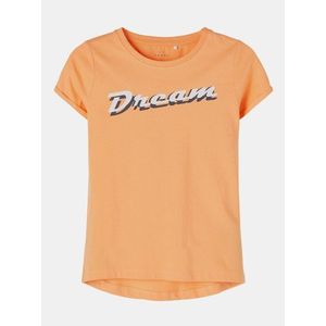 Oranžové holčičí tričko s potiskem name it Vix obraz