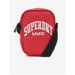 Červená pánská malá crossbody taška s nápisem Superdry Side Bag obraz