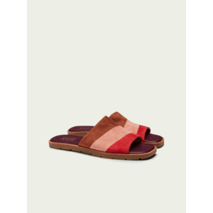 Červeno-hnědé dámské semišové pantofle Scotch & Soda Tilda obraz