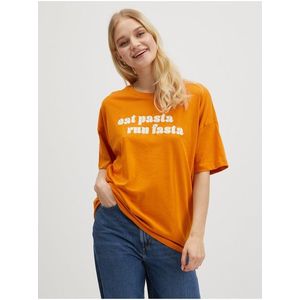 Oranžové dámské oversize tričko Noisy May Ida obraz