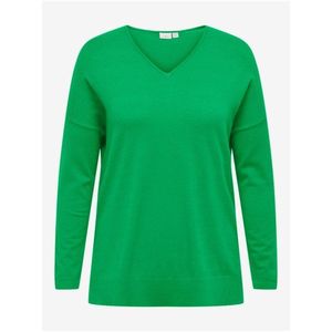 Zelený dámský lehký svetr ONLY CARMAKOMA Ibi obraz