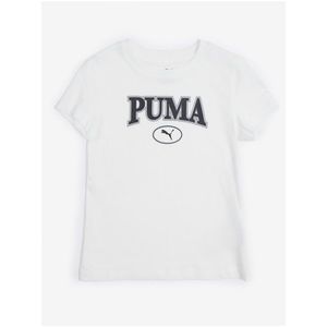 Bílé holčičí tričko Puma Squad obraz
