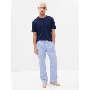 Světle modré pánské pruhované pyžamové kalhoty GAP obraz