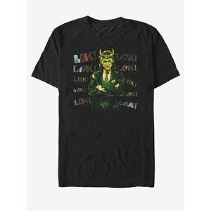 Černé unisex tričko ZOOT.Fan Marvel Loki Chaotic obraz
