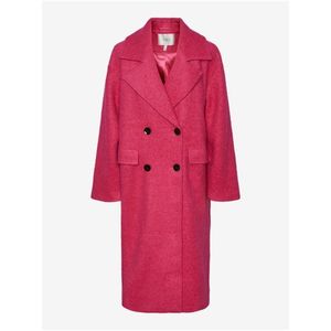 Tmavě růžový dámský kabát s příměsí vlny Y.A.S Mila obraz