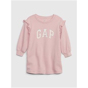 Růžové holčičí mikinové šaty Gap obraz