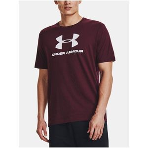 Vínové pánské tričko Under Armour UA M SPORTSTYLE LOGO SS obraz