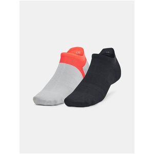 Sada dvou párů ponožek v černé a šedé barvě Under Armour UA AD Run Lite 2pk NS Tab obraz