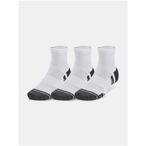 Sada tří párů unisex ponožek v bílé barvě Under Armour UA Performance Tech 3pk Qtr obraz