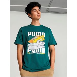 Zelené pánské tričko Puma Sneaker obraz