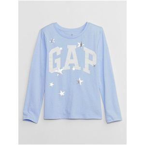 Světle modré holčičí vzorované tričko Gap obraz