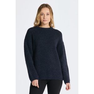 SVETR GANT HAIRY TEXTURE C-NECK EVENING BLUE obraz