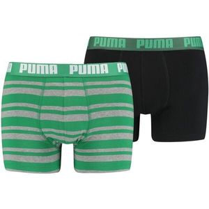 Puma HERITAGE STRIPE BOXER 2P Pánské boxerky, zelená, velikost obraz