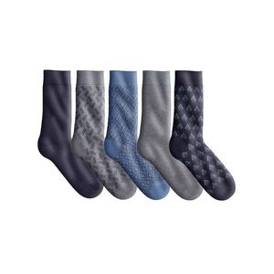 Sada 5 párů originálních ponožek nám.modrá+modrá+šedý melír 47/50 obraz
