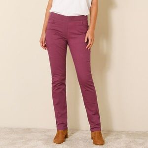 Blancheporte Rovné kalhoty, plátno purpurová 56 obraz