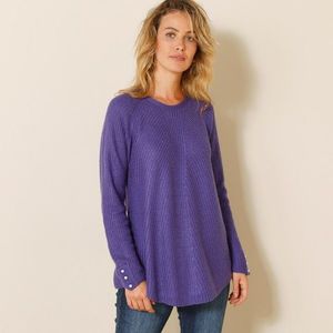 Blancheporte Rozšířený pulovr z anglického úpletu fialová 52 obraz
